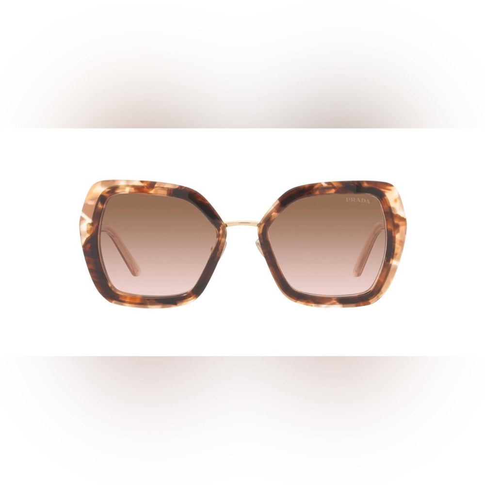 Prada PR 53YS Caramel Tortoise/Brown Gradient Pillow Women Sunglasses 53 mm